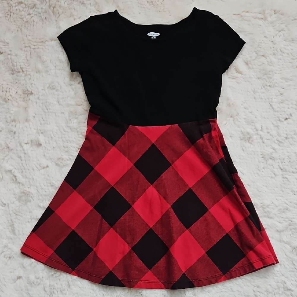 *LAST CHANCE!* Old Navy Black & Red Plaid Skater Dress